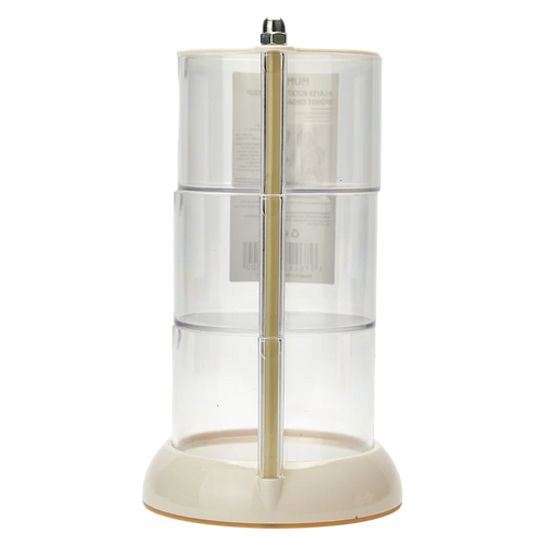 3-lagiger Make-up-Schwamm-Organizer aus Kunststoff, drehbar (Transparent)