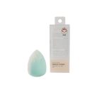 Make-up Schwamm aus hydrophilem Polyurethan in Tropfenform (Rosa/Grün)