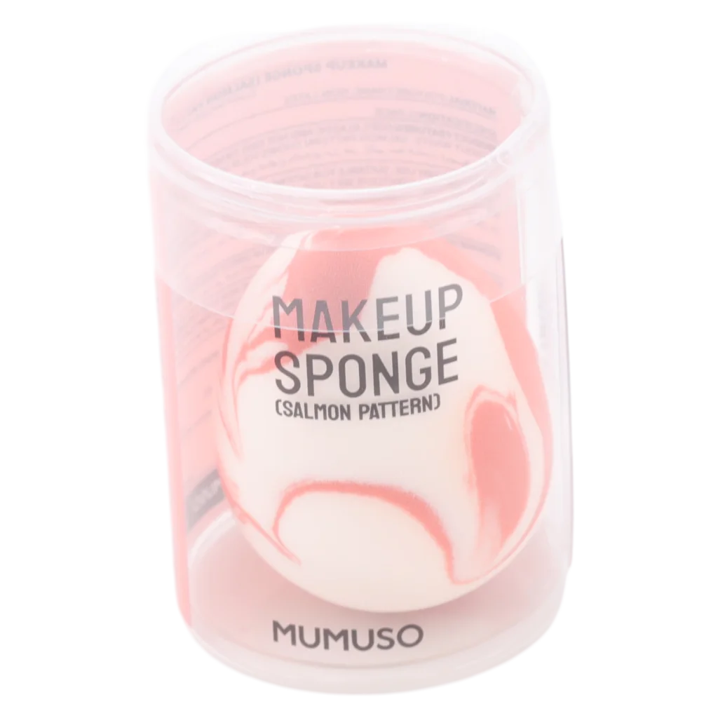 Make-up Schwamm aus Polyurethan mit Lachs-Design (Mehrfarbig)