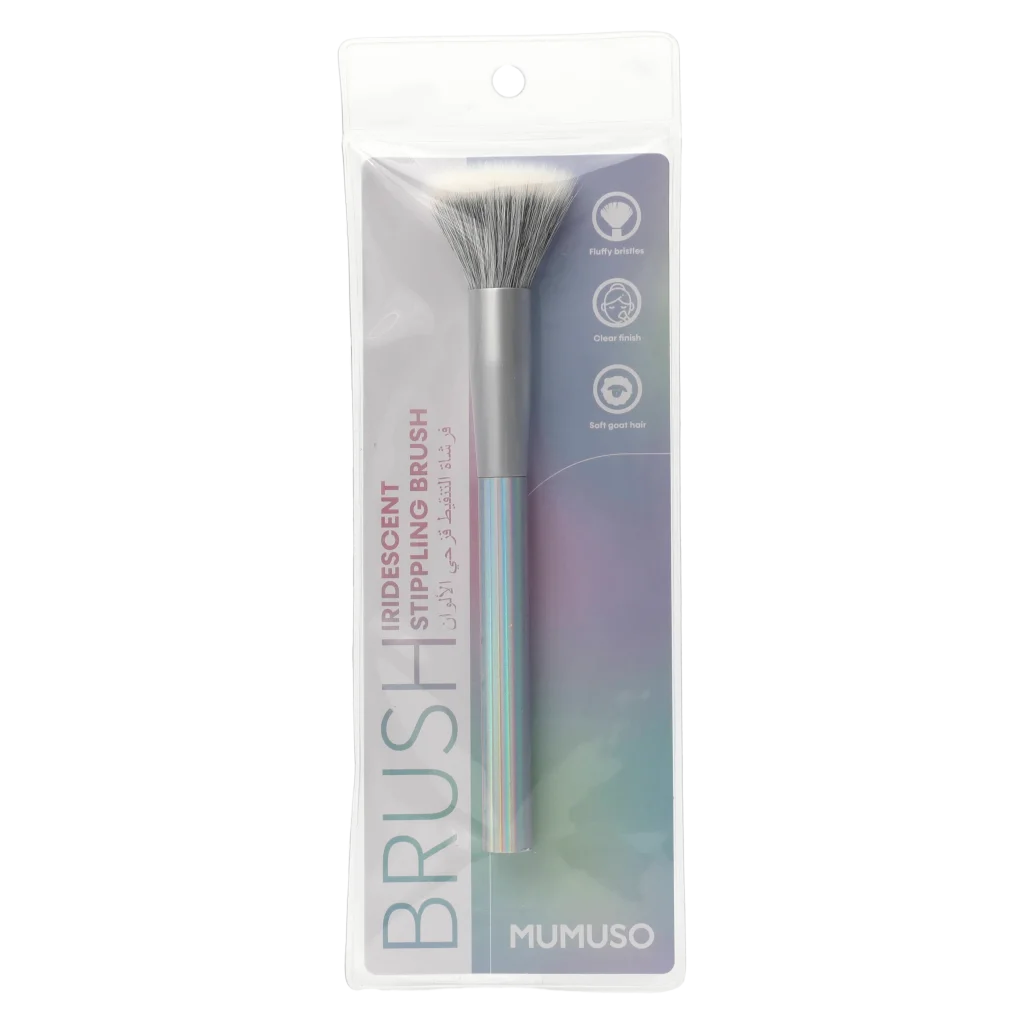 Make-up Pinsel mit Nylon-Borsten und Kunststoffgriff, 27,5 g (Silber)