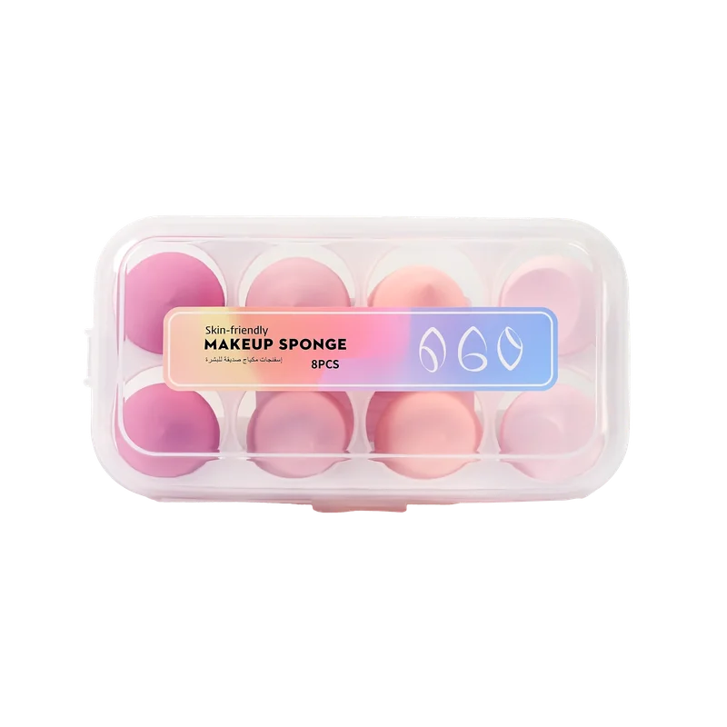 8er-Pack Make-up Schwämme aus Polyurethan, latexfrei (Hellrosa/Rosa/Pink/Lila)