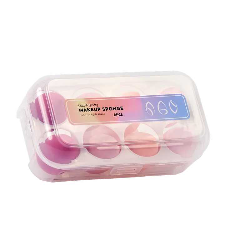 8er-Pack Make-up Schwämme aus Polyurethan, latexfrei (Hellrosa/Rosa/Pink/Lila)