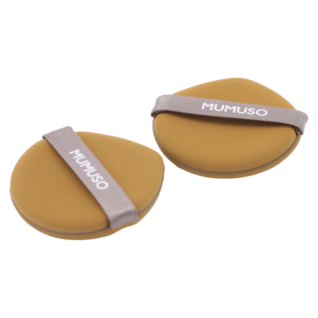 2-teiliges Make-up Schwamm Set aus Polyurethan für Foundation &amp; Puder (Braun)