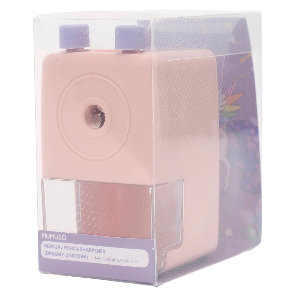 Manueller Bleistiftanspitzer mit Einhorn-Design (Rosa/Lila)