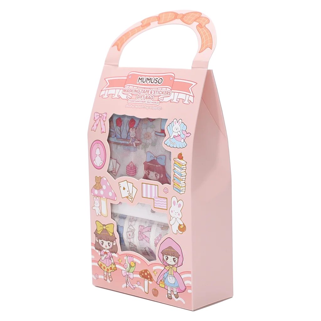 Masking Tape &amp; Sticker Geschenkset mit Fairy Tale Print (Rosa)