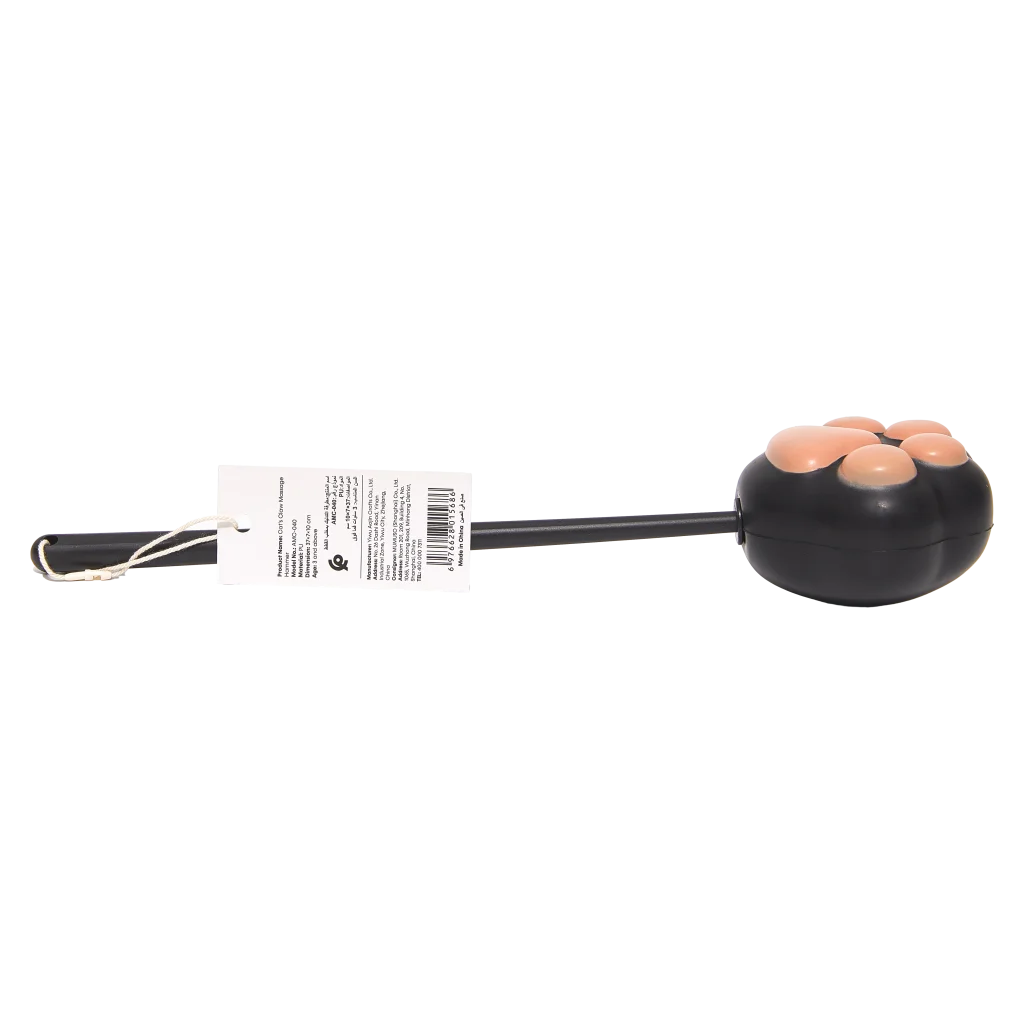 Massagehammer mit Katzenpfoten-Design, Kinder Spielzeug (Gelb/Schwarz)