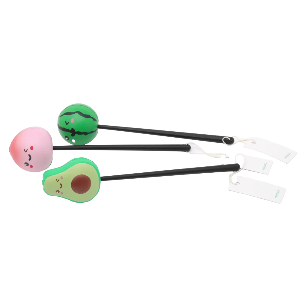 Massagehammer aus PU-Schaumstoff mit Obst-Design (Avocado/Rosa/Grün)