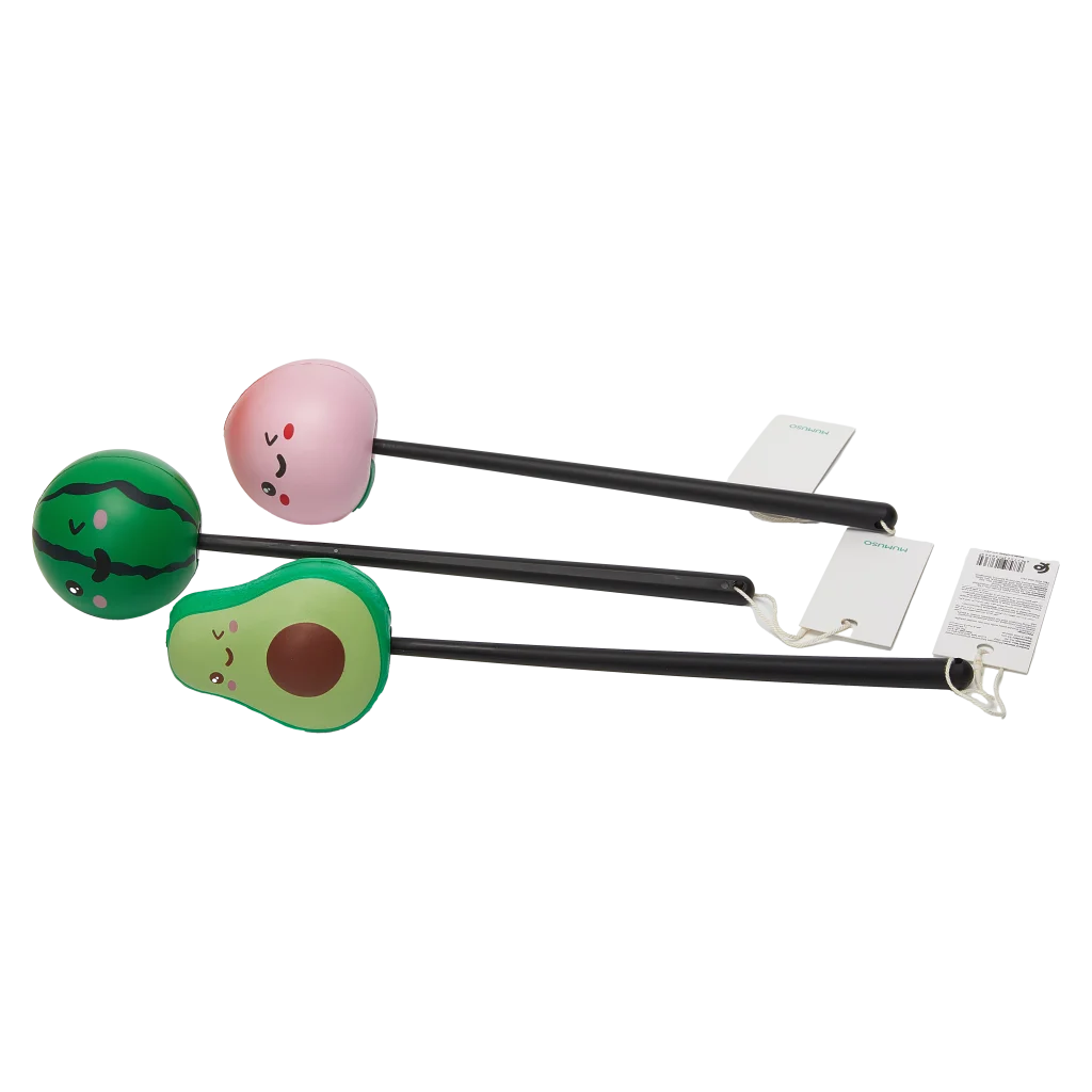 Massagehammer aus PU-Schaumstoff mit Obst-Design (Avocado/Rosa/Grün)