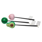 Massagehammer aus PU-Schaumstoff mit Obst-Design (Avocado/Rosa/Grün)