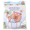 Ergonomisches Mauspad aus Silicongummi und Stoff mit Capybara-Design und Handgelenkauflage (Mehrfarbig)