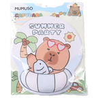 Ergonomisches Mauspad aus Silicongummi und Stoff mit Capybara-Design und Handgelenkauflage (Mehrfarbig)