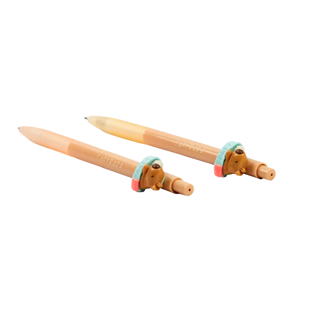 Mechanischer Bleistift mit Capybara-Design (Rosa/Braun/Hellbraun)