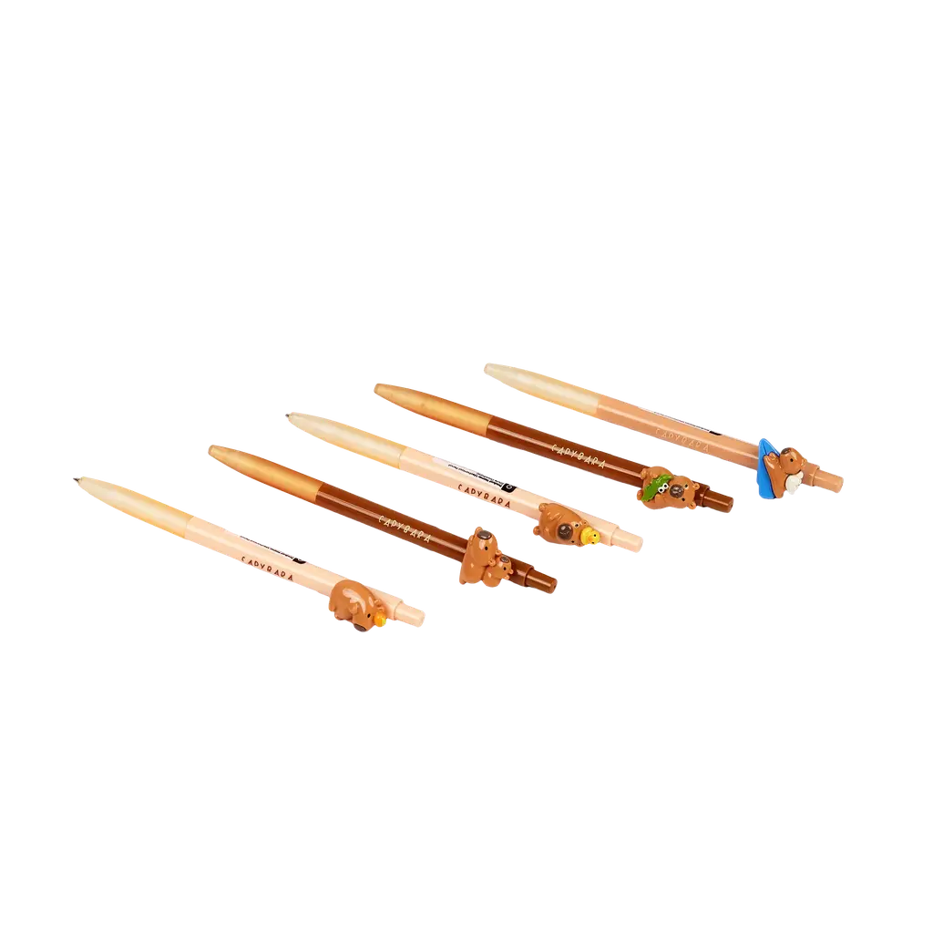 Mechanischer Bleistift mit Capybara-Design (Rosa/Braun/Hellbraun)
