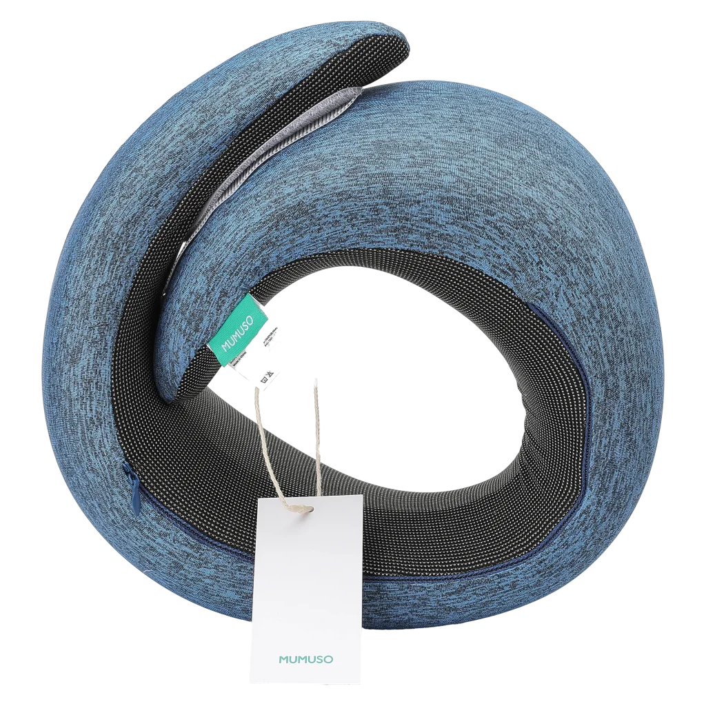 Memory Foam Nackenkissen U-Form, ergonomisch (Blau)