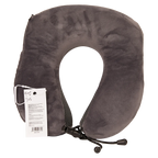 Memory Foam Nackenkissen U-Form mit ergonomischem Hump-Design (Schwarz/Grau)