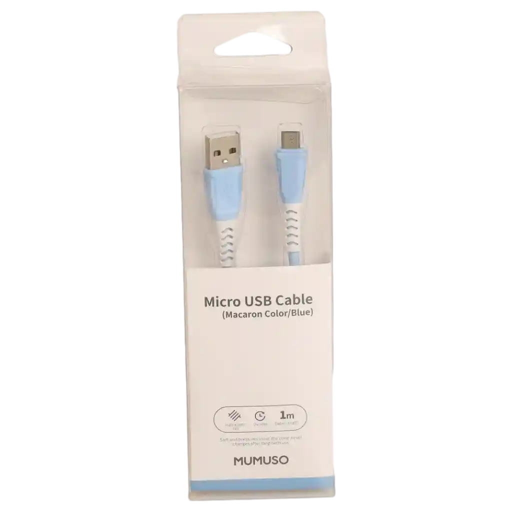 Micro USB Kabel aus TPE, 1 m (Blau)