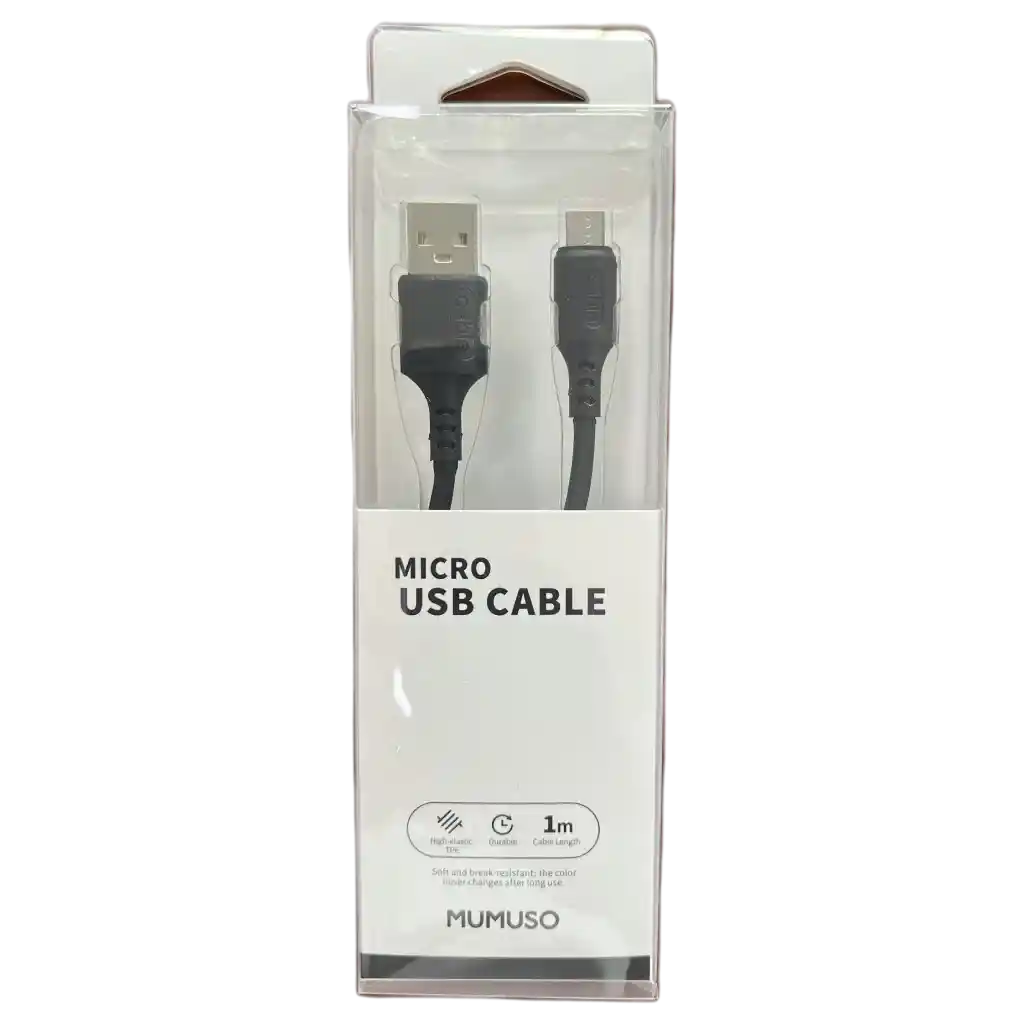 Micro-USB-Ladekabel aus TPE, 1 m (Schwarz)
