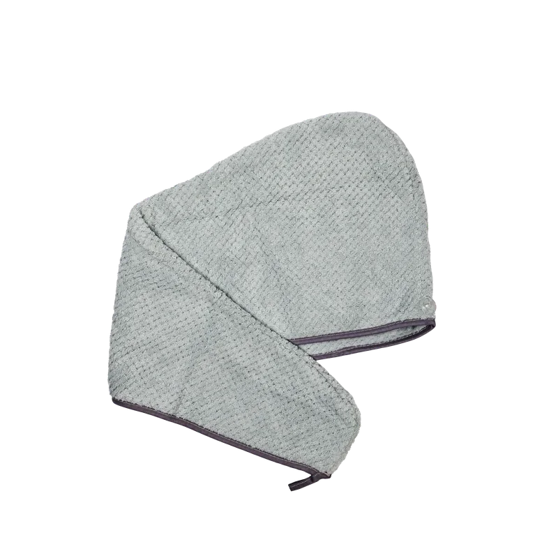 Mikrofaser Haar-Handtuch Turban, 65 × 25 cm (Hazy Blue)