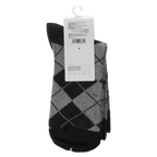 Mini-Crew Herrensocken mit Rauten-Design aus Baumwolle (Schwarz/Grau)