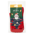 Mini-Crew Socken Damen mit Weihnachtsbaum-Design (Rot)