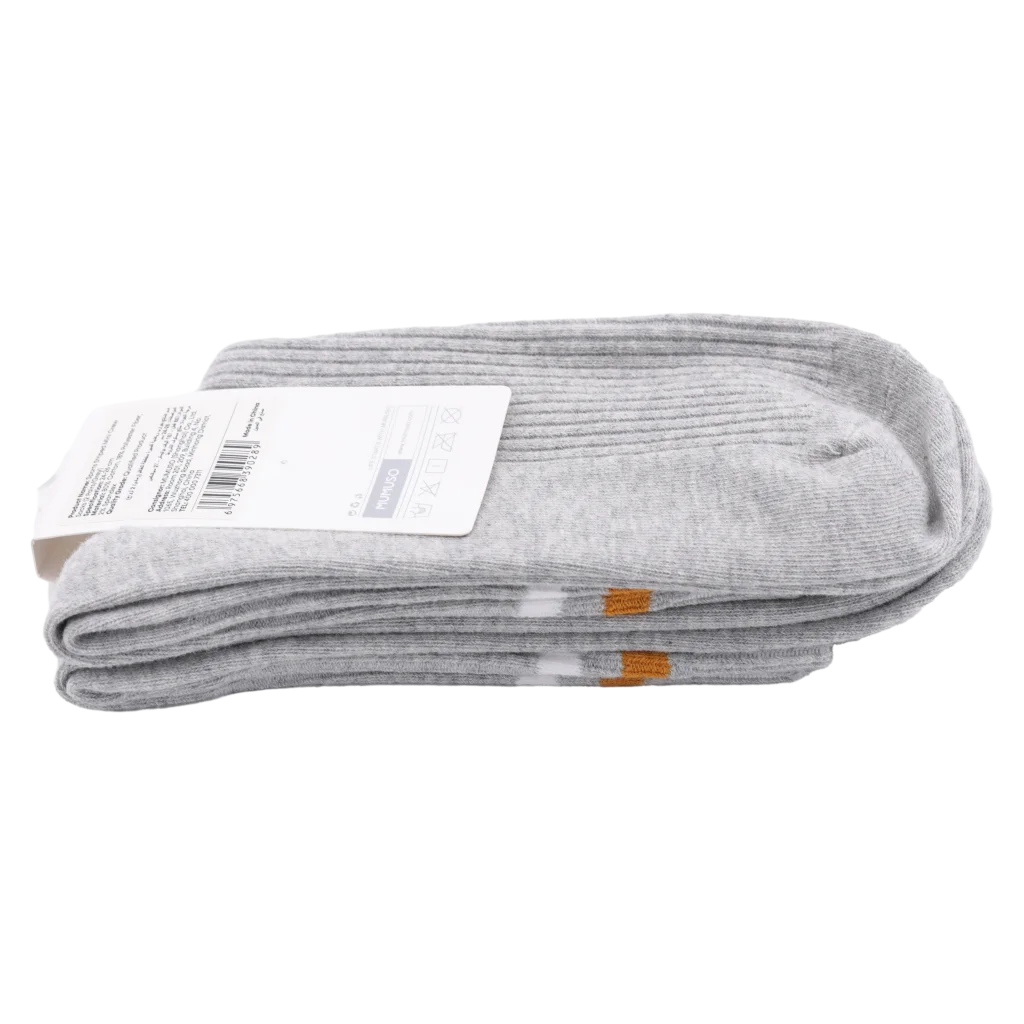 Mini Crew Herrensocken Baumwollmix (Grau mit Streifen)