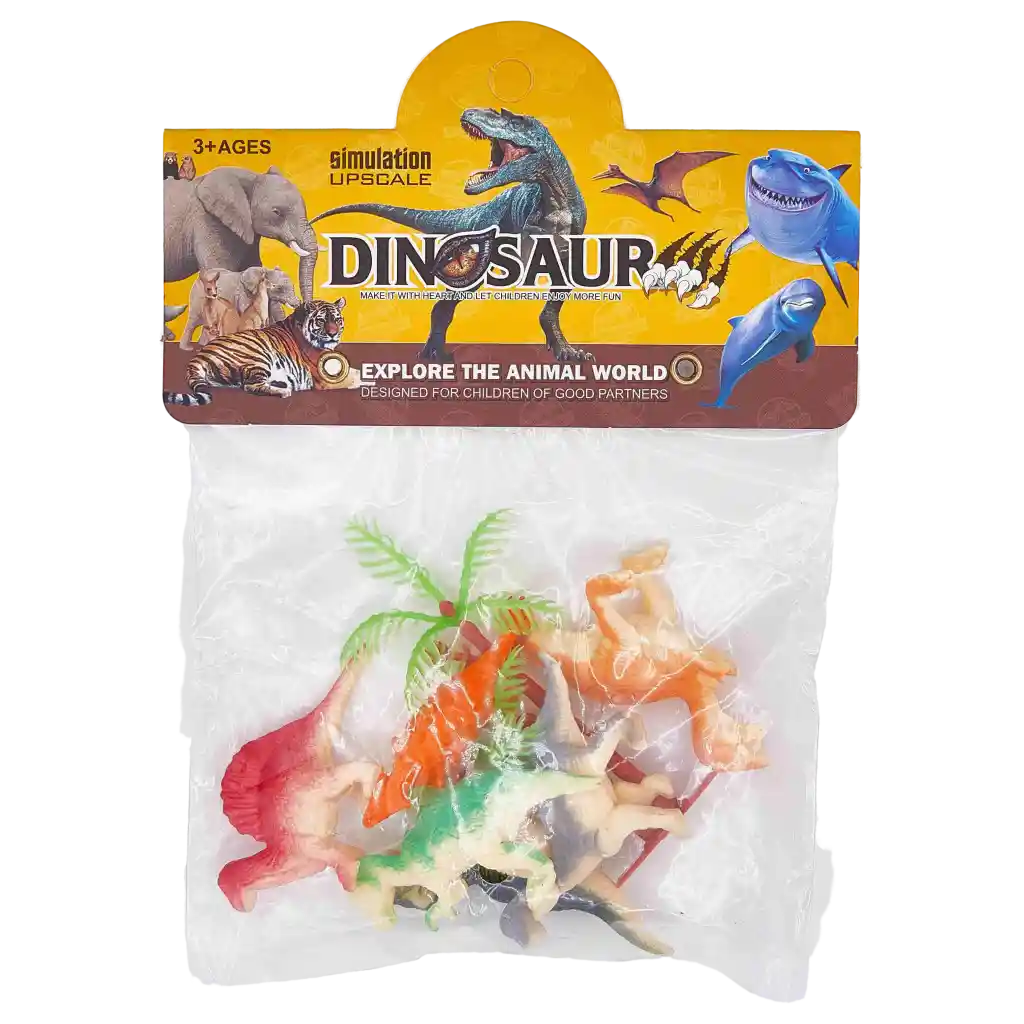 Mini-Dinosaurier-Spielzeugset aus PP mit Dinosaurier-Design (Mehrfarbig)