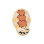Mousepad mit Handgelenkauflage und Capybara-Design (Beige)