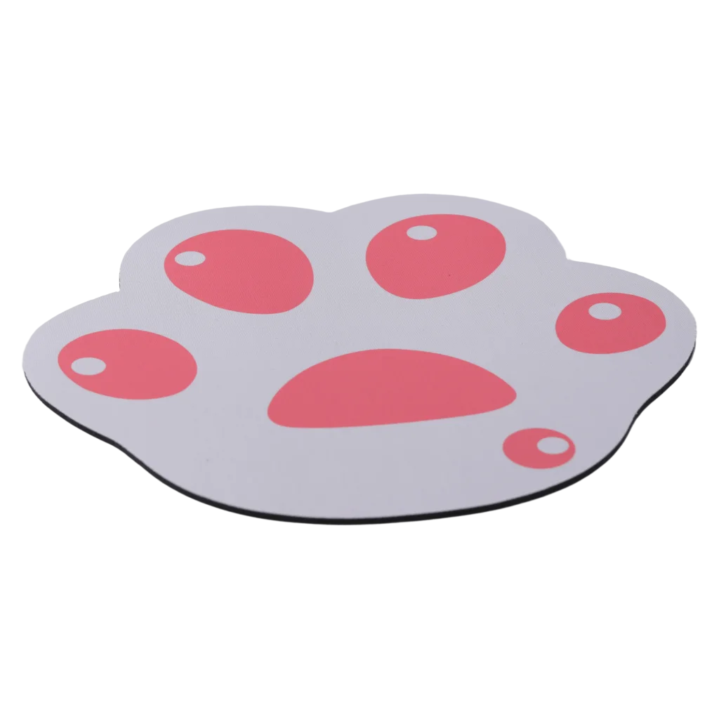 Mousepad mit Katzenpfoten-Design für Schreibtisch und Büro (Beige/Rosa)