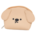 Münzportemonnaie mit Hund-Design (Braun)