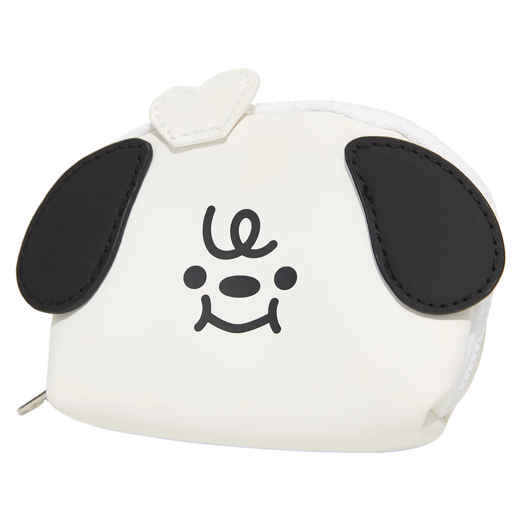 Münzportemonnaie mit Hund-Design für Kinder (Weiß)