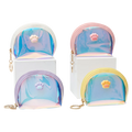Münzportemonnaie mit Katzenpfoten-Design, transparent (Weiß/Rosa/Flieder/Gelb)