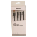 3-in-1 Ladekabel für verschiedene Geräte (Schwarz)