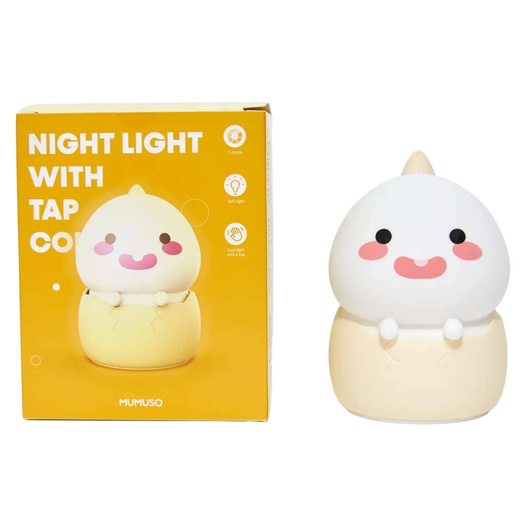 Nachtlicht mit Tap-Steuerung und Charakter-Design (Weiß/Beige)