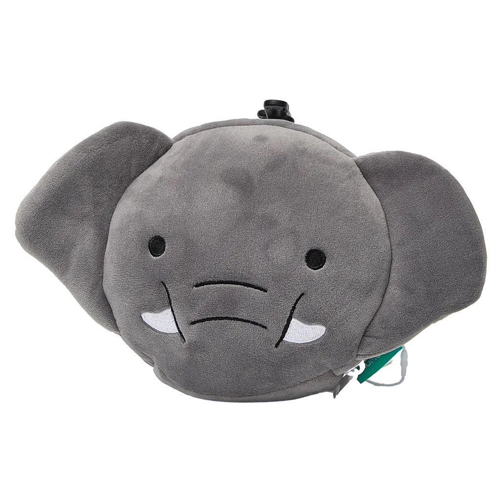2-in-1 Nackenkissen mit Elefant-Design aus Polyester, 162,5 g (Grau)