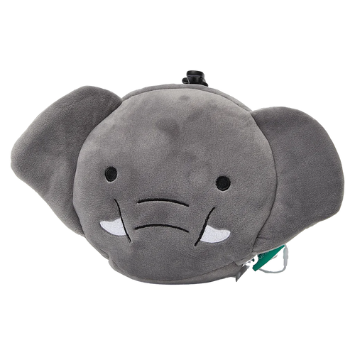 2-in-1 Nackenkissen mit Elefant-Design aus Polyester, 162,5 g (Grau)