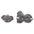2-in-1 Nackenkissen mit Elefant-Design aus Polyester, 162,5 g (Grau)