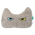 Nackenkissen in Knochenform aus Polyester-Elasthan mit Katzen-Design (Grau)