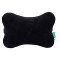 Nackenkissen in Knochenform mit Velours-Oberfläche (Schwarz)