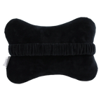 Nackenkissen in Knochenform mit Velours-Oberfläche (Schwarz)