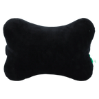 Nackenkissen in Knochenform mit Velours-Oberfläche (Schwarz)