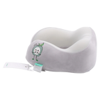 Memory Foam Nackenkissen U-Form mit Apfel-Design (Grau)