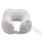Memory Foam Nackenkissen U-Form mit Apfel-Design (Grau)