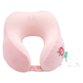 U-förmiges Nackenkissen aus Memory Foam mit Erdbeer-Design (Rosa)
