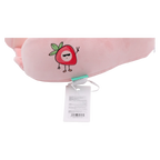 U-förmiges Nackenkissen aus Memory Foam mit Erdbeer-Design (Rosa)