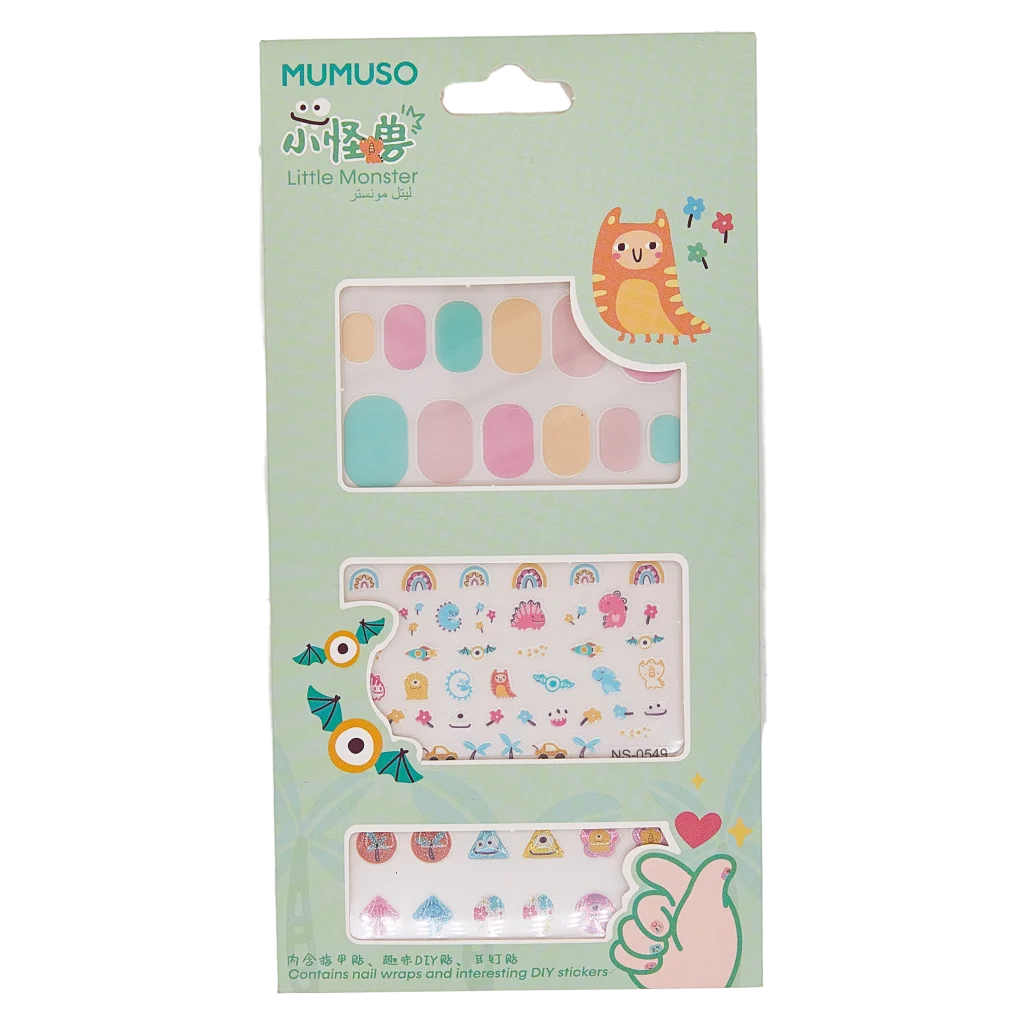 Nail Stickers Set For Kids #05 (Little Monster)