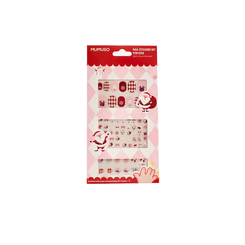 Nail Stickers Set For Kids (Santa Claus & Reindeer)