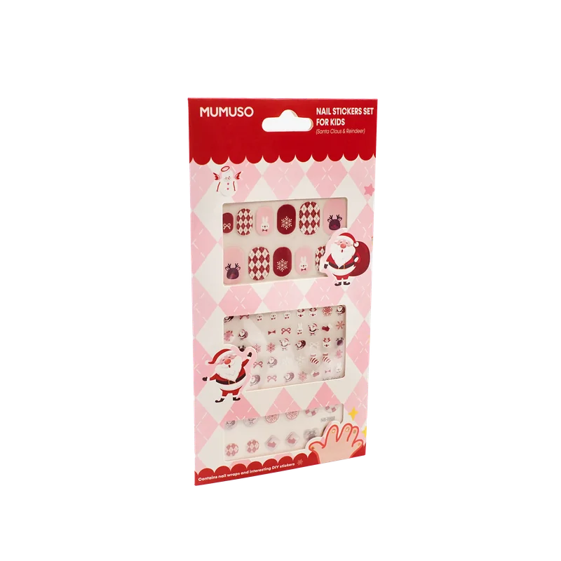 Nail Stickers Set For Kids (Santa Claus & Reindeer)