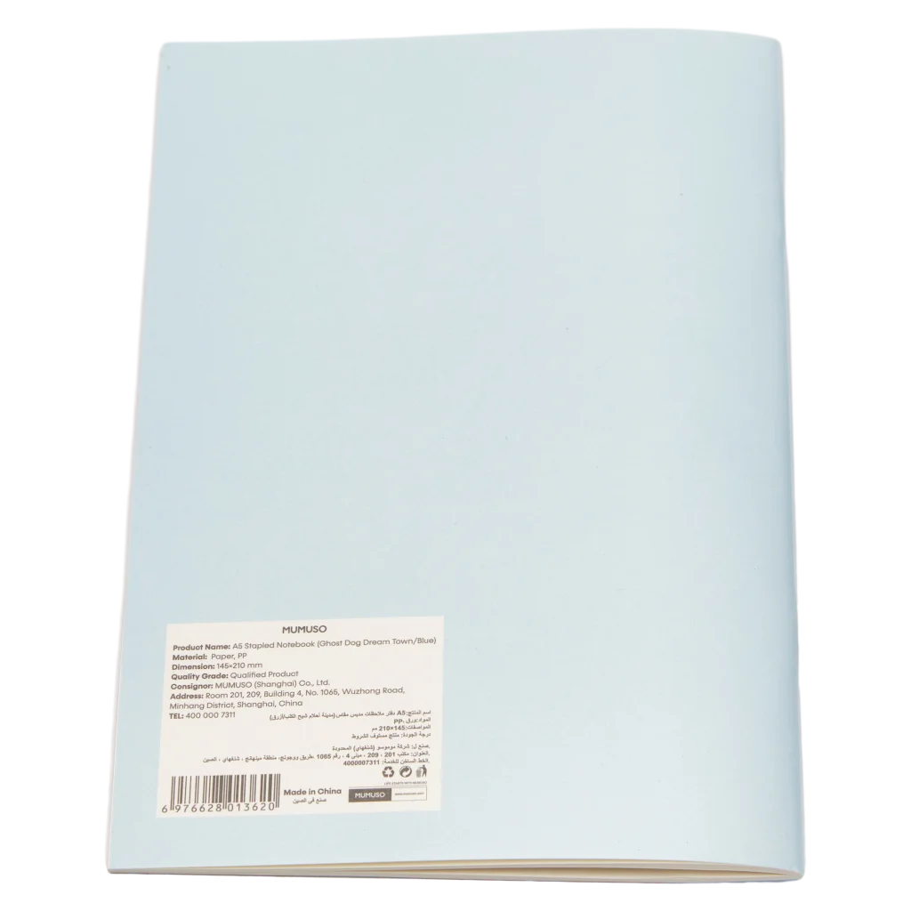 A5 Notizbuch mit Ghost Dog-Design, liniert (Blau)