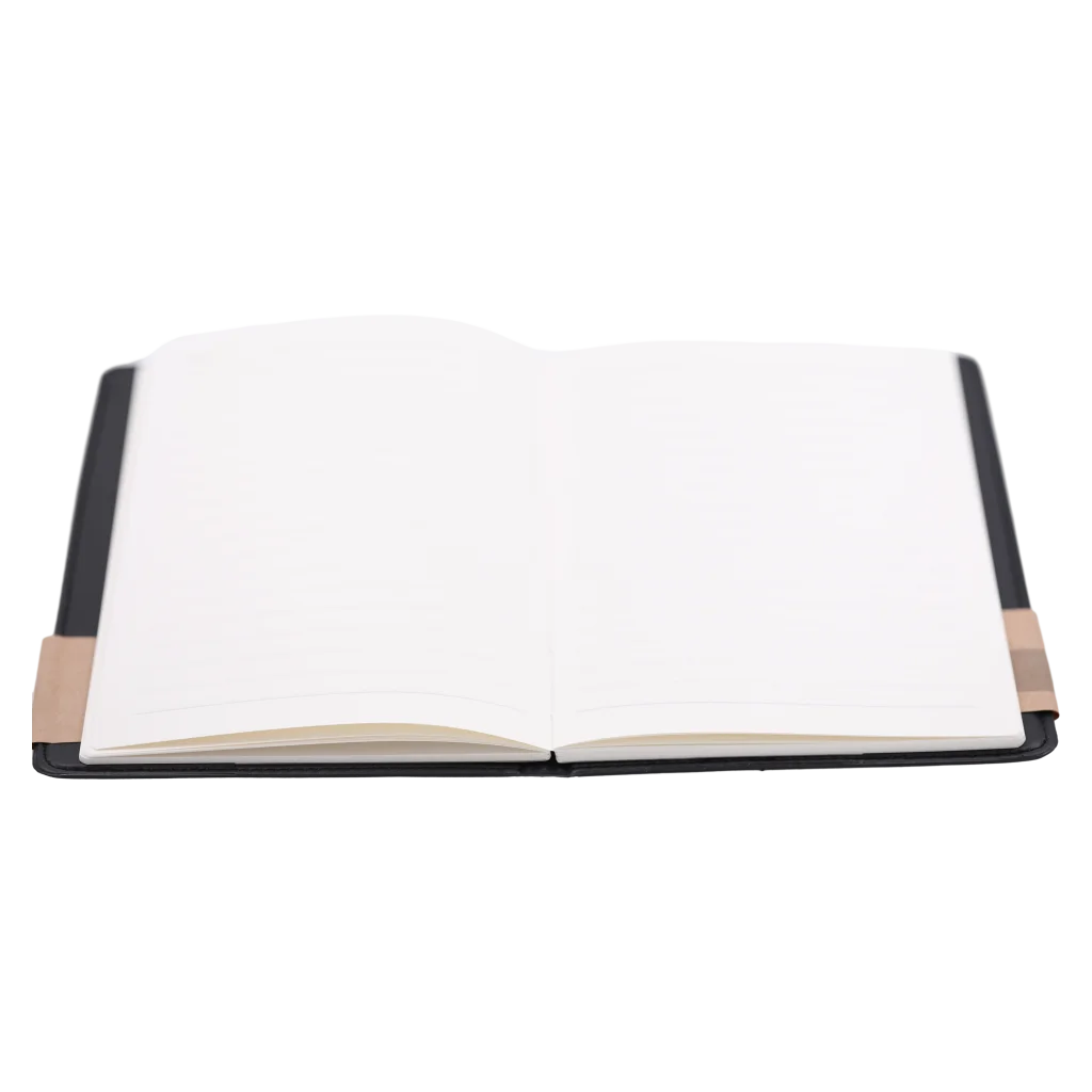 Notizbuch A5 mit Kunstleder-Einband (Schwarz)