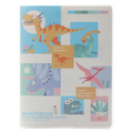 A5 Notizbuch mit Transparentumschlag und Dinosaurier-Design (Mehrfarbig)